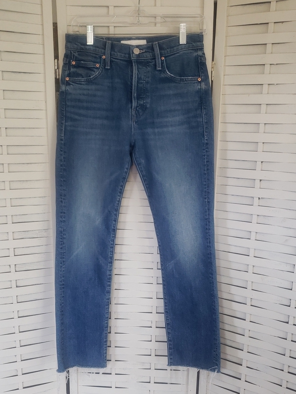 MOTHER The Scrapper Cuff Ankle Fray Women's Jeans Size 24